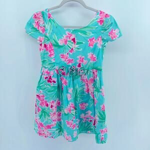 NWT Lily Pulitzer floral print cap sleeve fit & flare dress sz 14